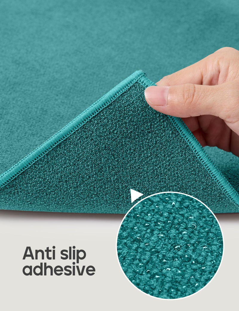 Heathyoga Yoga Mat Towel Non Slip for Hot Yoga Towel with Silicone Grip & Free Spray Bottle, 72"X26" Extra Large Microfiber Yoga Towel for Bikram, Pilates, Fitness (Teal) - Image 3